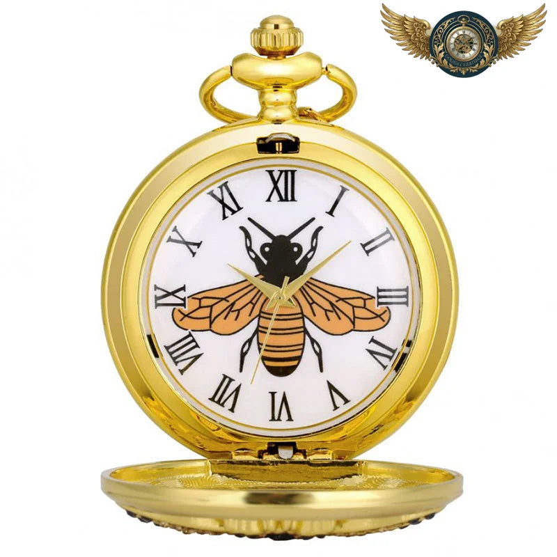 Le Scarabée d'Or - Montre Gousset Chasseur à Cristaux Quartz
