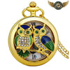 Le Scarabée d'Or - Montre Gousset Chasseur à Cristaux Quartz - Hibou 80cm - Gousset-heritage
