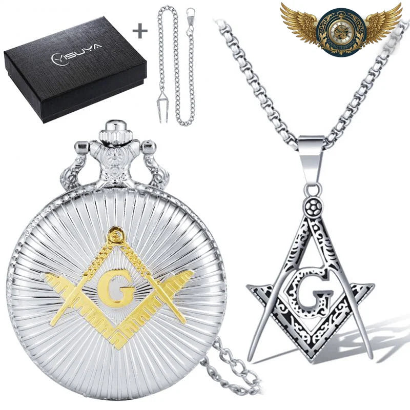 Le Sceau - Montre Gousset Chasseur Quartz | Bijou Symbolique Doré - Vue 6 - Gousset-heritage