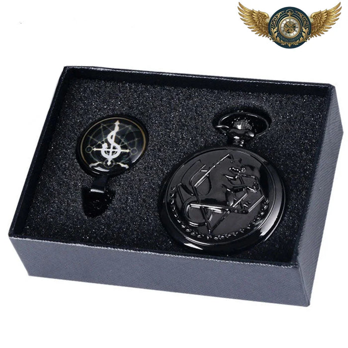 Le Sceau d'Hermès - Montre Gousset Chasseur Noir Gothique - Vue 1 - Gousset-heritage