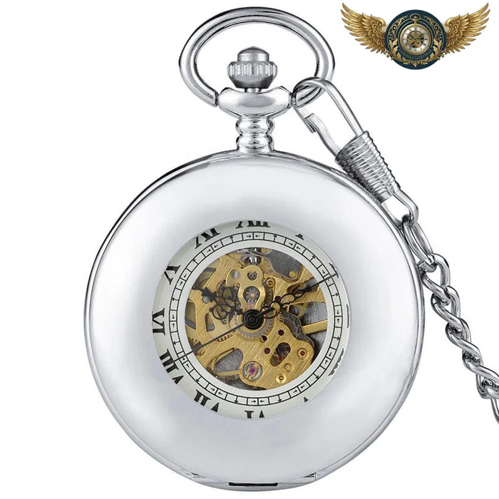 Le Spectacle - Montre de Poche Mécanique Demi-Chasseur Squelette - Argent - Gousset-heritage