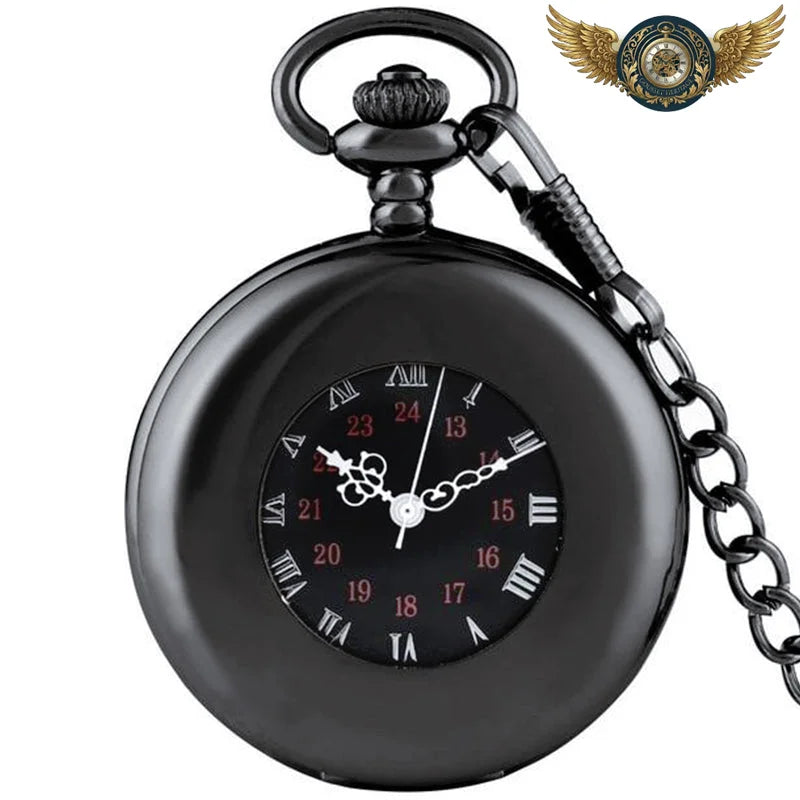 Le Spectacle - Montre de Poche Mécanique Demi-Chasseur Squelette - Noir - Gousset-heritage