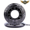 Le Spectre - Montre Gousset Demi-Savonnette Noire Quartz Gravée - Vue 3 - Gousset-heritage