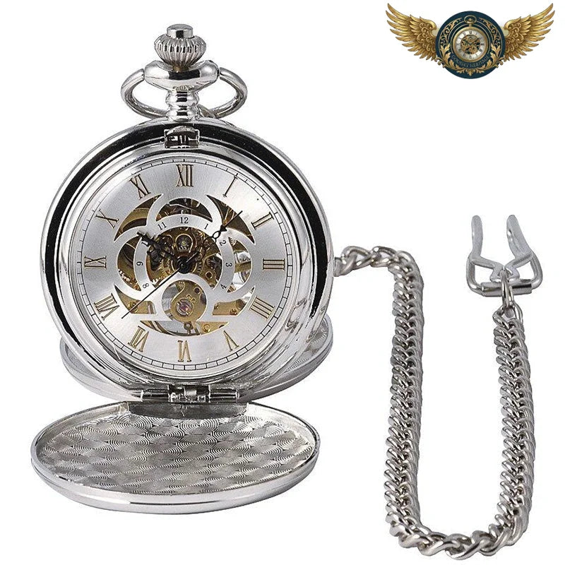 Le Spectre Argenté - Montre de Poche Squelette Double Chasseur - Vue 3 - Gousset-heritage