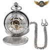 Le Spectre Argenté - Montre de Poche Squelette Double Chasseur - Vue 3 - Gousset-heritage