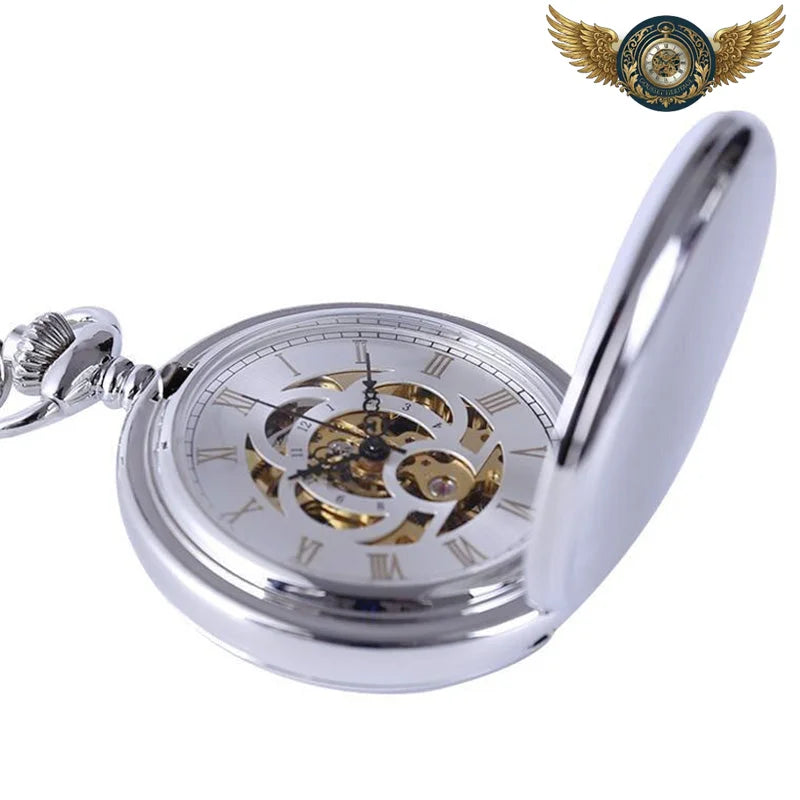 Le Spectre Argenté - Montre de Poche Squelette Double Chasseur - Vue 7 - Gousset-heritage
