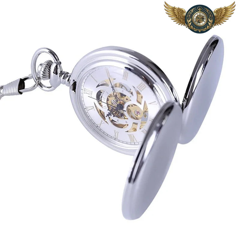 Le Spectre Argenté - Montre de Poche Squelette Double Chasseur - Vue 9 - Gousset-heritage