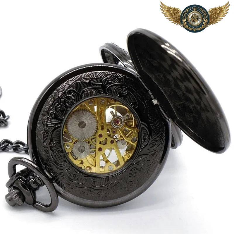 Le Spectre Noir - Montre de Poche Squelette Rétrofuturiste - Vue 6 - Gousset-heritage