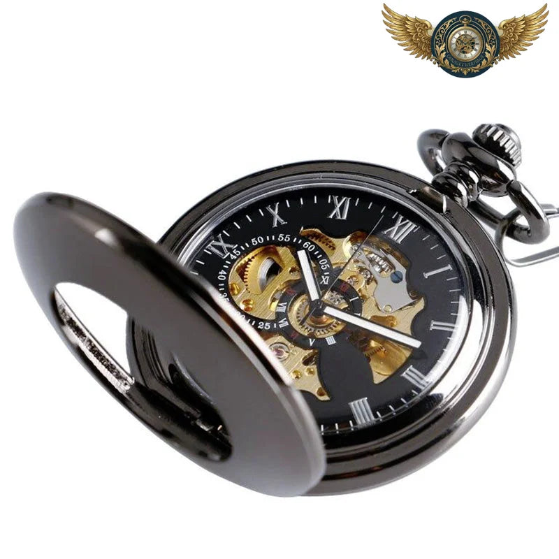 Le Spectre | Montre Gousset Automatique Squelette Demi-Chasseur - Vue 4 - Gousset-heritage