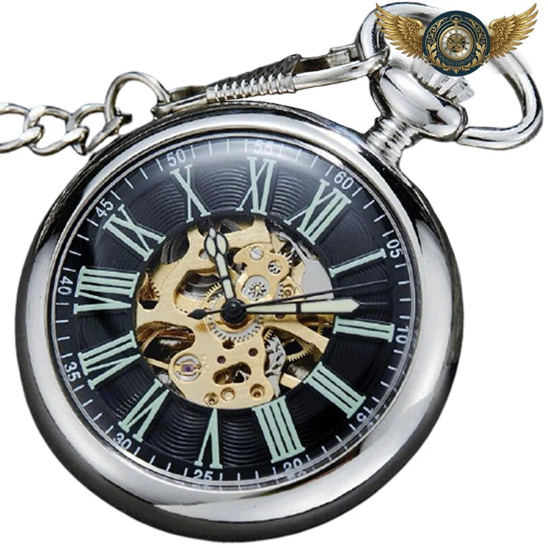 Le Squelette Argent - Montre Gousset Mécanique Romaine - Vue 4 - Gousset-heritage