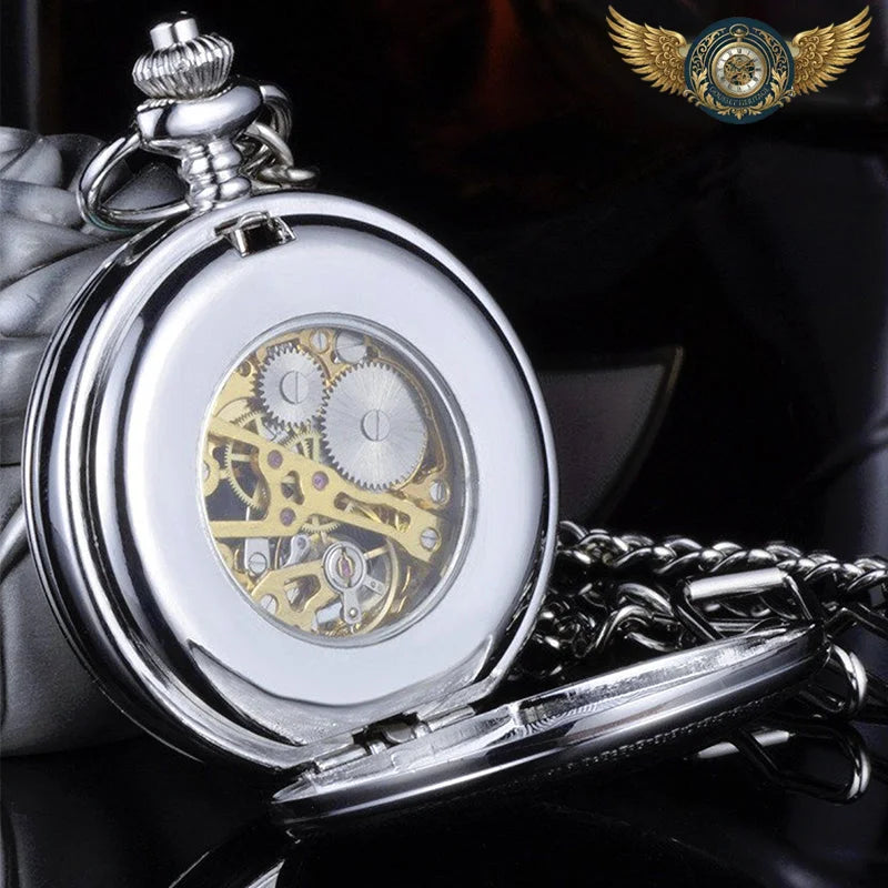 Le Squelette Dandy - Montre de Poche Double Demi Chasseur Mécanique - Vue 4 - Gousset-heritage