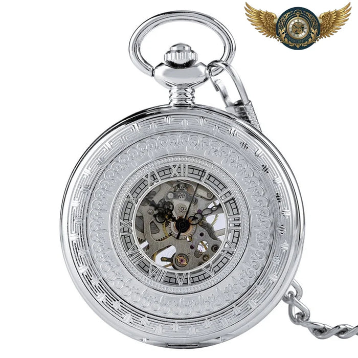 Le Squelette | Montre de Gousset Mécanique Demi-Chasseur Gravée - Vue 1 - Gousset-heritage