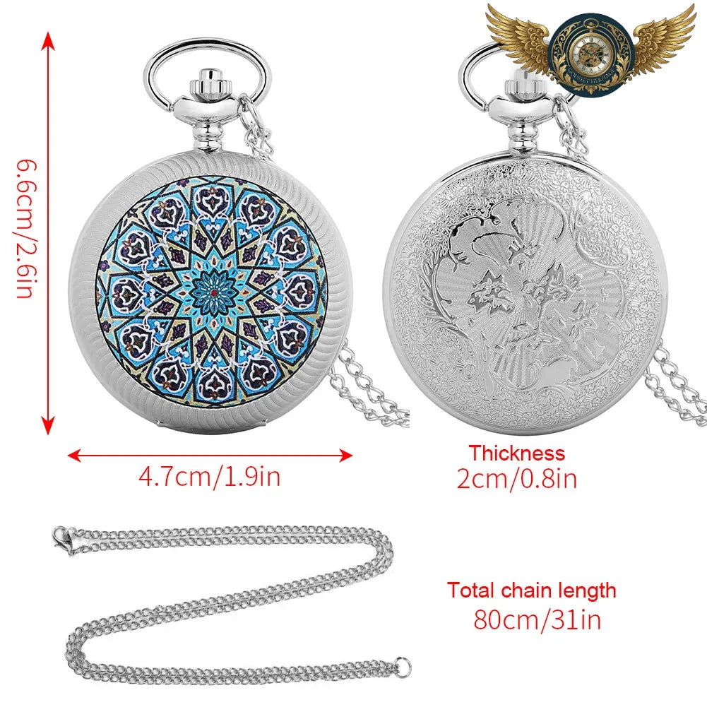 Le Sultan - Montre Pendentif Sautoir Mosaïque Orientale - Vue 6 - Gousset-heritage