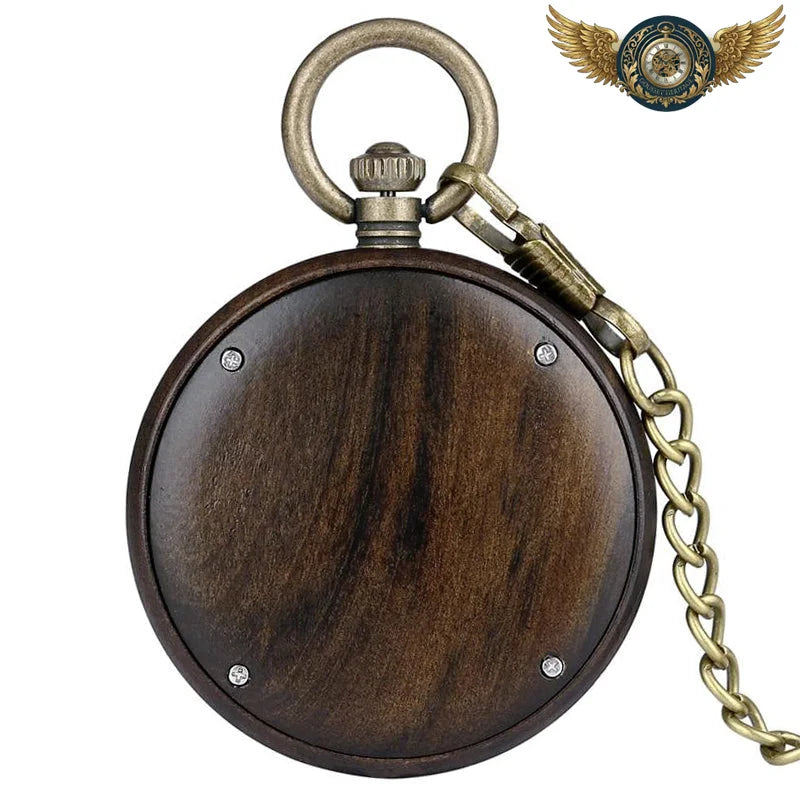 Le Sylvestre - Montre Gousset Open Face Bois & Quartz Japonais - Vue 6 - Gousset-heritage