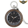 Le Sylvestre - Montre de Poche Bi-Matière Bois Sombre Quartz - Vue 1 - Gousset-heritage