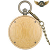 Le Sylvestre - Montre de Poche en Bois Clair Gravure Hibou - Vue 2 - Gousset-heritage