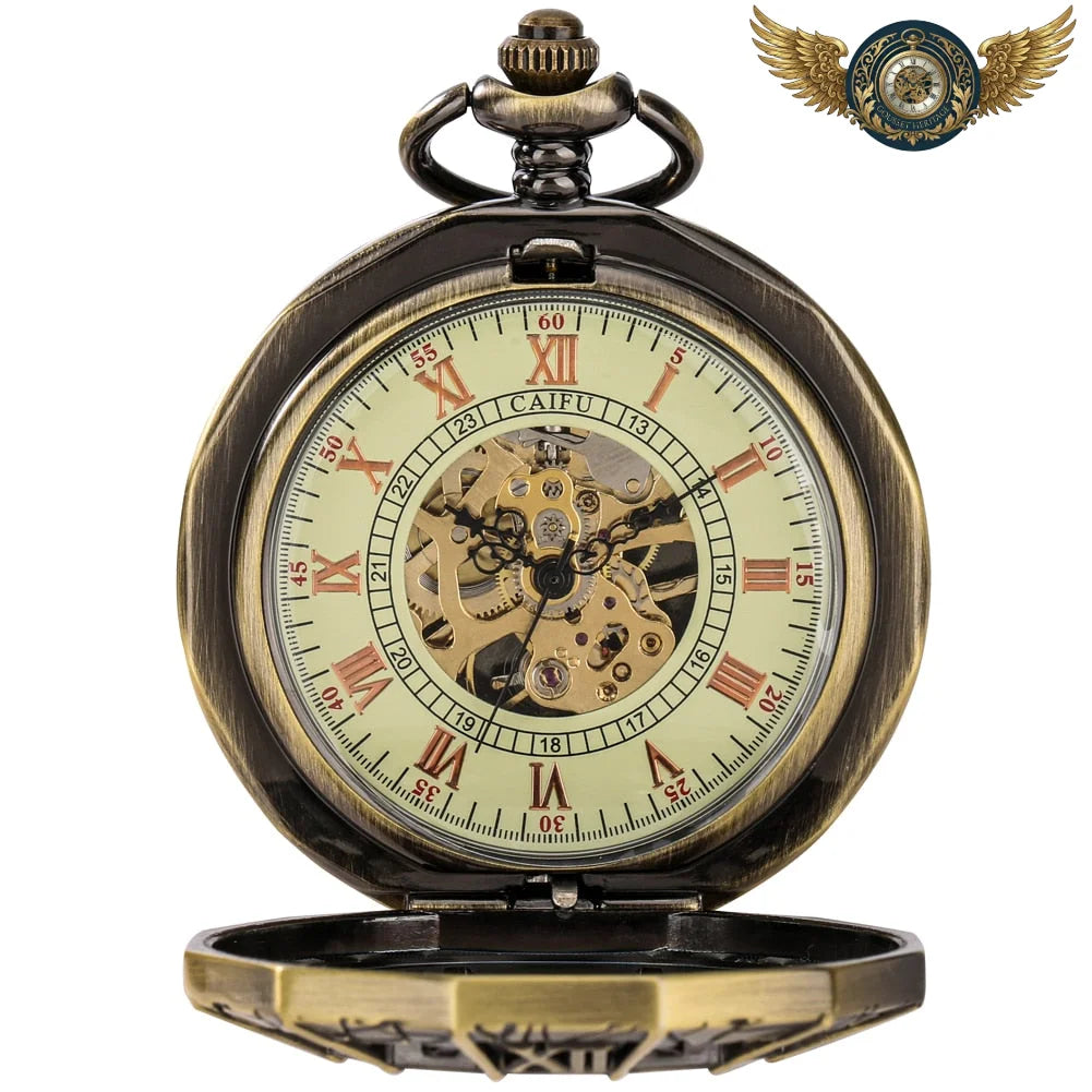 Le Talisman - Montre Gousset Chasseur Automatique Bronze - Vue 3 - Gousset-heritage