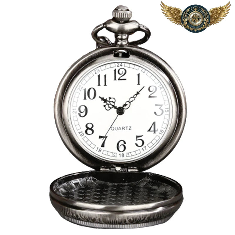 Le Talisman Astral - Montre Gousset Zodiaque Chasseur Gunmetal - Vue 2 - Gousset-heritage
