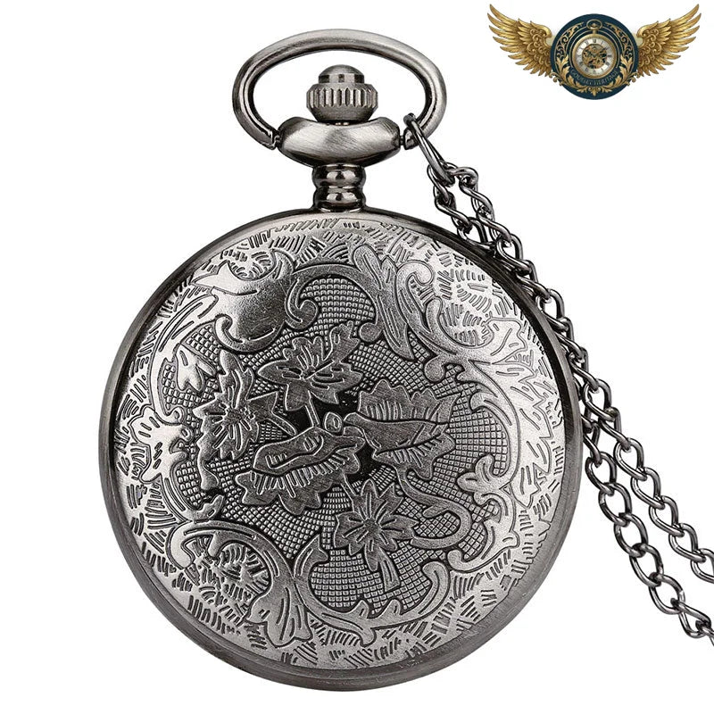 Le Talisman Astral - Montre Gousset Zodiaque Chasseur Gunmetal - Vue 3 - Gousset-heritage