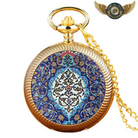 Le Talisman Émaillé - Montre Pendentif Bohème Chic Quartz - modèle Blanc - Gousset-heritage