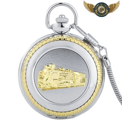 Acheter Le Transsibérien | Montre Gousset Chasseur Bicolore Quartz - Gousset-heritage
