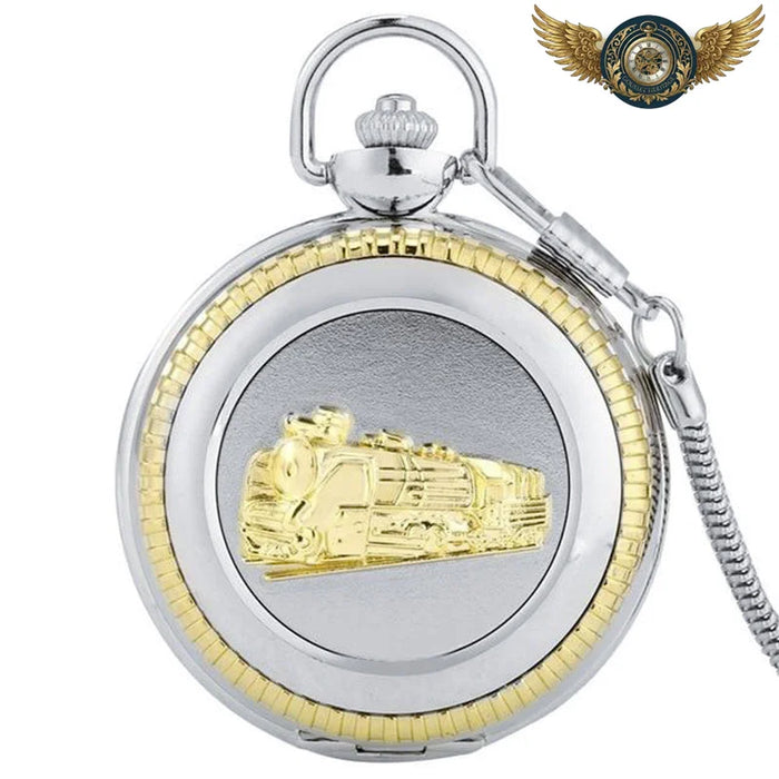 Le Transsibérien | Montre Gousset Chasseur Bicolore Quartz - Vue 1 - Gousset-heritage