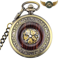 Le Trèfle Boisé - Montre Gousset Demi-Chasseur Mécanique Bronze - Gousset-heritage