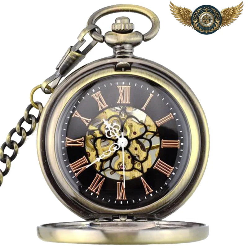 Le Trèfle Boisé - Montre Gousset Demi-Chasseur Mécanique Bronze - Vue 2 - Gousset-heritage