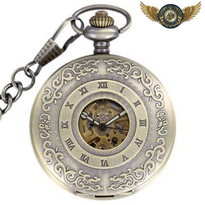 Le Victorien - Montre Gousset Demi-Chasseur Gravée Bronze - Vue 1 - Gousset-heritage