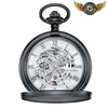 Le Victorien - Montre Gousset Full-Hunter Mécanique Squelette - Noir / blanc - Gousset-heritage
