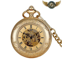 Le Victorien - Montre Gousset Mécanique Squelette Doré - Gousset-heritage
