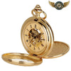 Le Victorien - Montre Gousset Mécanique Squelette Doré - Vue 3 - Gousset-heritage