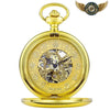 Le Victorien - Montre Gousset Squelette Boîtier Chasseur Mécanique - Or - Gousset-heritage