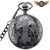 Le Victorien Sombre – Montre Gousset Double Chasseur Mécanique Noire - modèle Chaine collier (80 cm) - Gousset-heritage