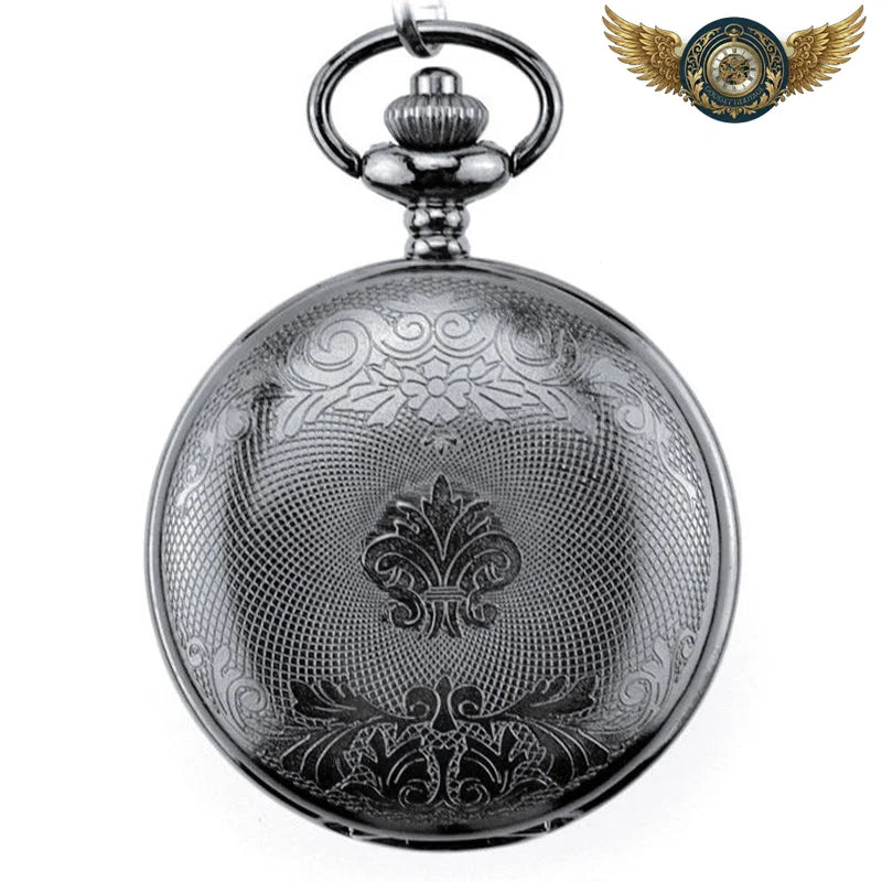 Le Victorien Sombre – Montre Gousset Double Chasseur Mécanique Noire - Vue 2 - Gousset-heritage