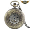 Le Voluptueux - Montre Gousset Automatique Chasseur Bronze Gravé - Vue 4 - Gousset-heritage