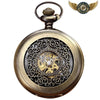 Le Voyageur - Montre Gousset Mécanique Squelette Bronze Vieilli - Vue 1 - Gousset-heritage