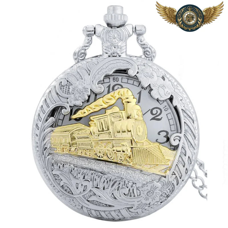 Le Voyageur à Vapeur - Montre Gousset Steampunk Bicolore - Vue 3 - Gousset-heritage