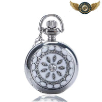 Médaillon Flora | Montre Sautoir Quartz Argentée 20mm - Gousset-heritage