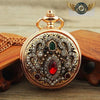 Médaillon Rococo – Montre Pendentif Chasseur Doré & Strass - Vue 4 - Gousset-heritage