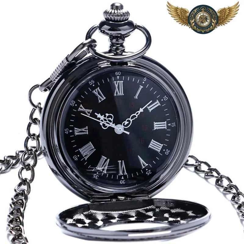 Monolithe Noir - Montre Gousset Mécanique Demi-Chasseur