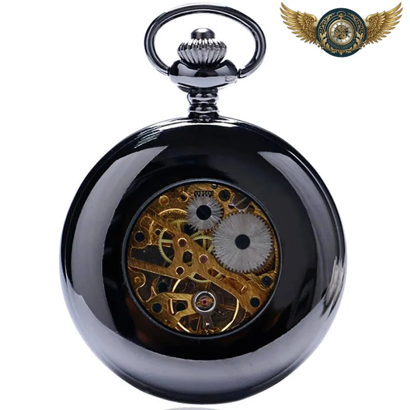 Monolithe Noir - Montre Gousset Mécanique Demi-Chasseur - Vue 3 - Gousset-heritage