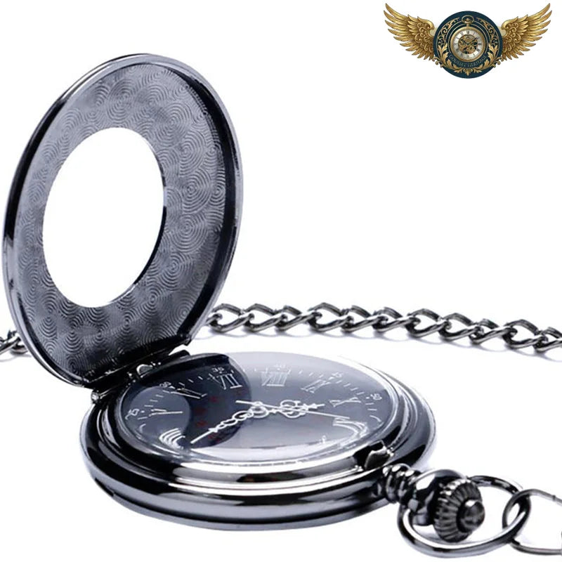Monolithe Noir - Montre Gousset Mécanique Demi-Chasseur - Vue 6 - Gousset-heritage