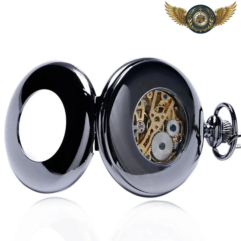 Monolithe Noir - Montre Gousset Mécanique Demi-Chasseur - Vue 7 - Gousset-heritage