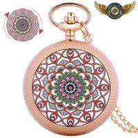 Montre Gousset Bijou Cinétique Mandala – Boîtier Chasseur Ornemental - modèle Rose - Gousset-heritage