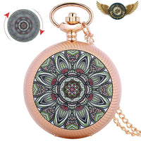 Montre Gousset Bijou Cinétique Mandala – Boîtier Chasseur Ornemental - modèle Gris - Gousset-heritage