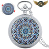 Montre Gousset Bijou Cinétique Mandala – Boîtier Chasseur Ornemental - Bleu ciel - Gousset-heritage