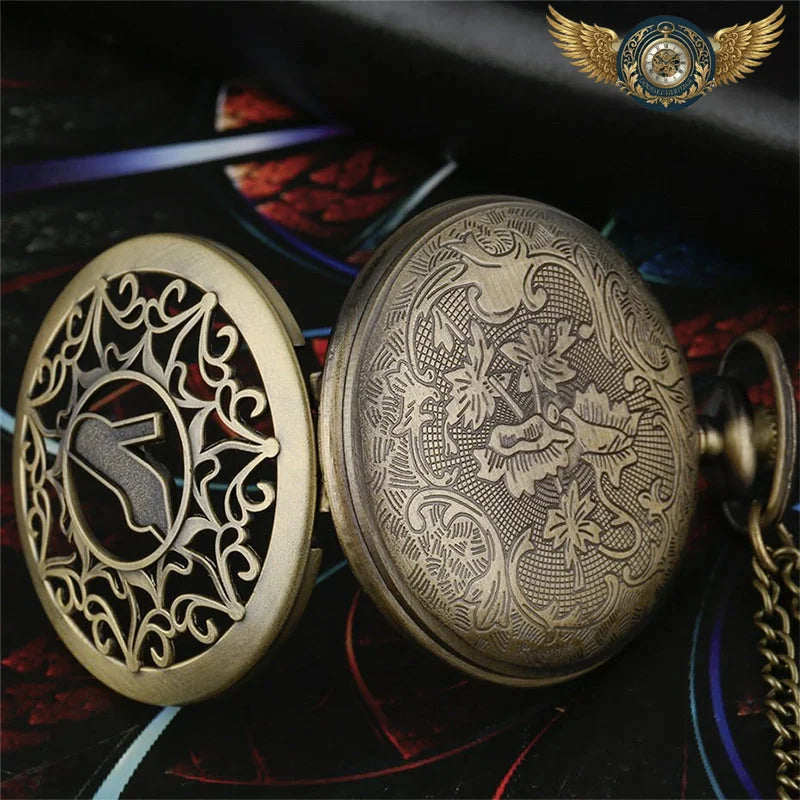 Montre Gousset Bijou « L'Escarpolette » Bronze Patiné Ajouré - Vue 3 - Gousset-heritage
