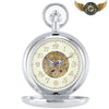 Montre Gousset Chasseur Gravé | Squelette Automatique Acier Poli - Vue 2 - Gousset-heritage