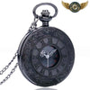 Montre Gousset Full Hunter Noir Steampunk Squelette - Quartz - Vue 2 - Gousset-heritage